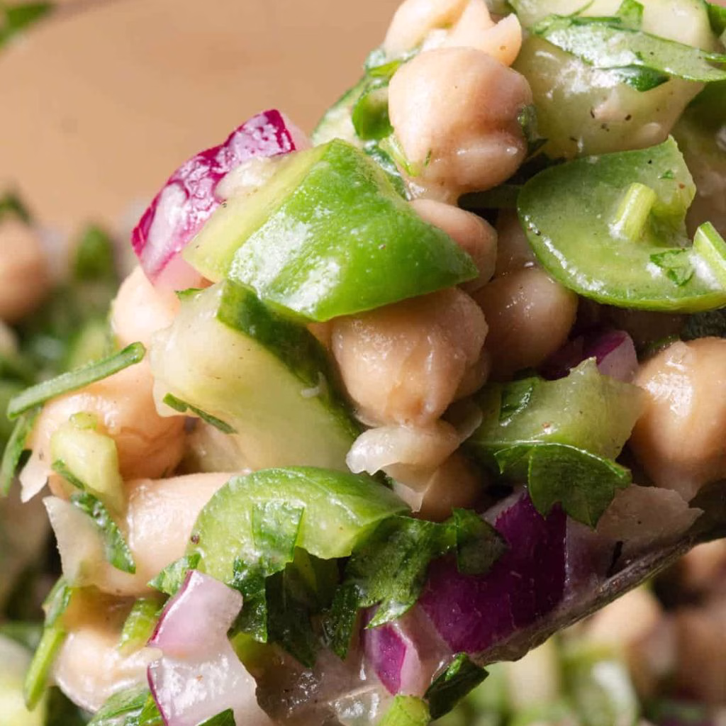 Easy White Bean Chickpea Salad