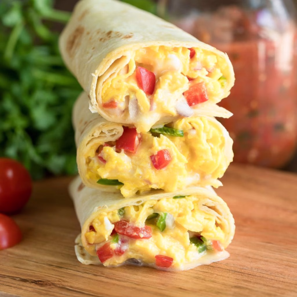 Egg and Veggie Breakfast Burrito