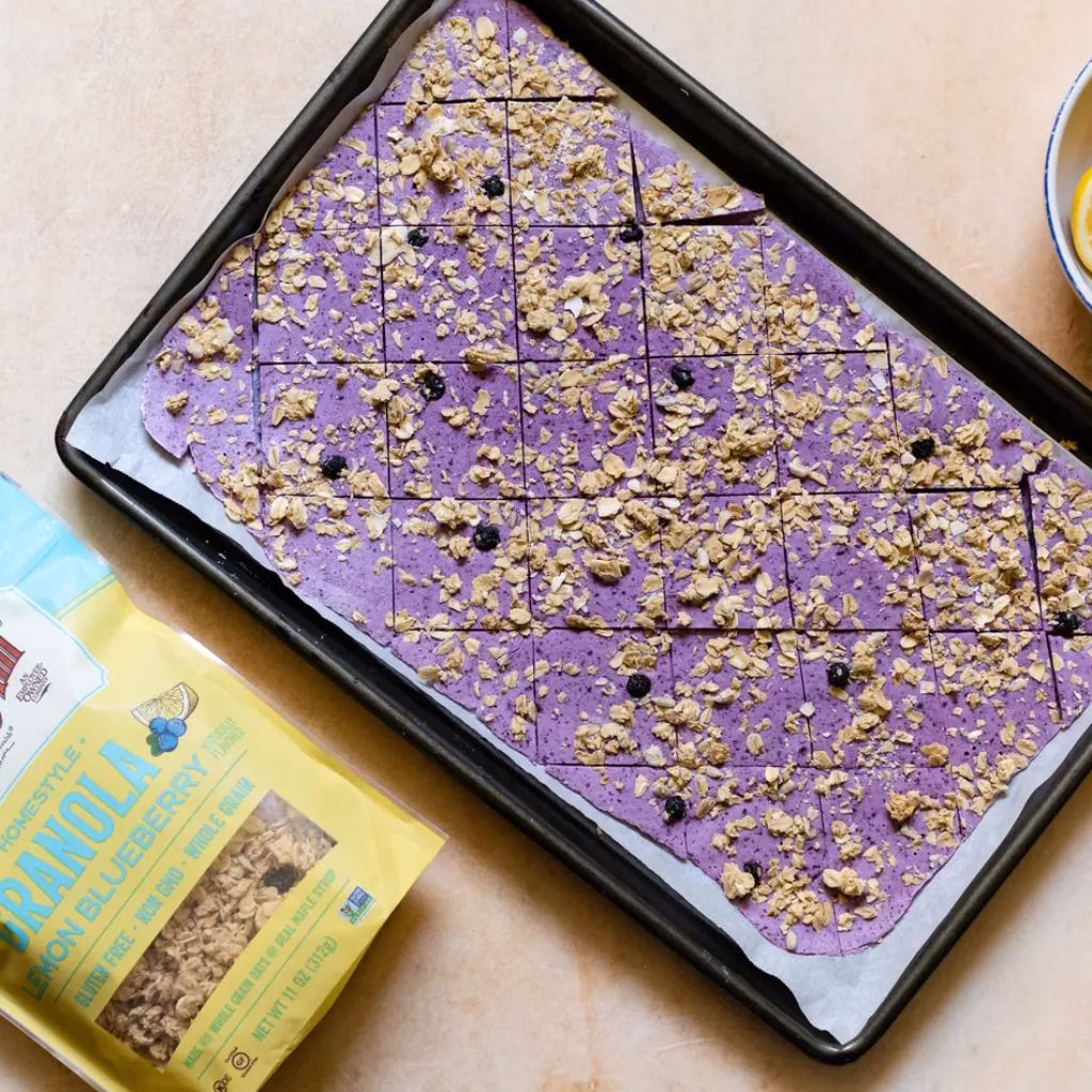 Frozen Lemon Berry Yogurt Bark