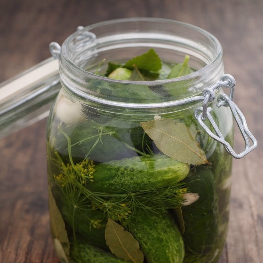 Garlic and Herb Refrigerator Pickles