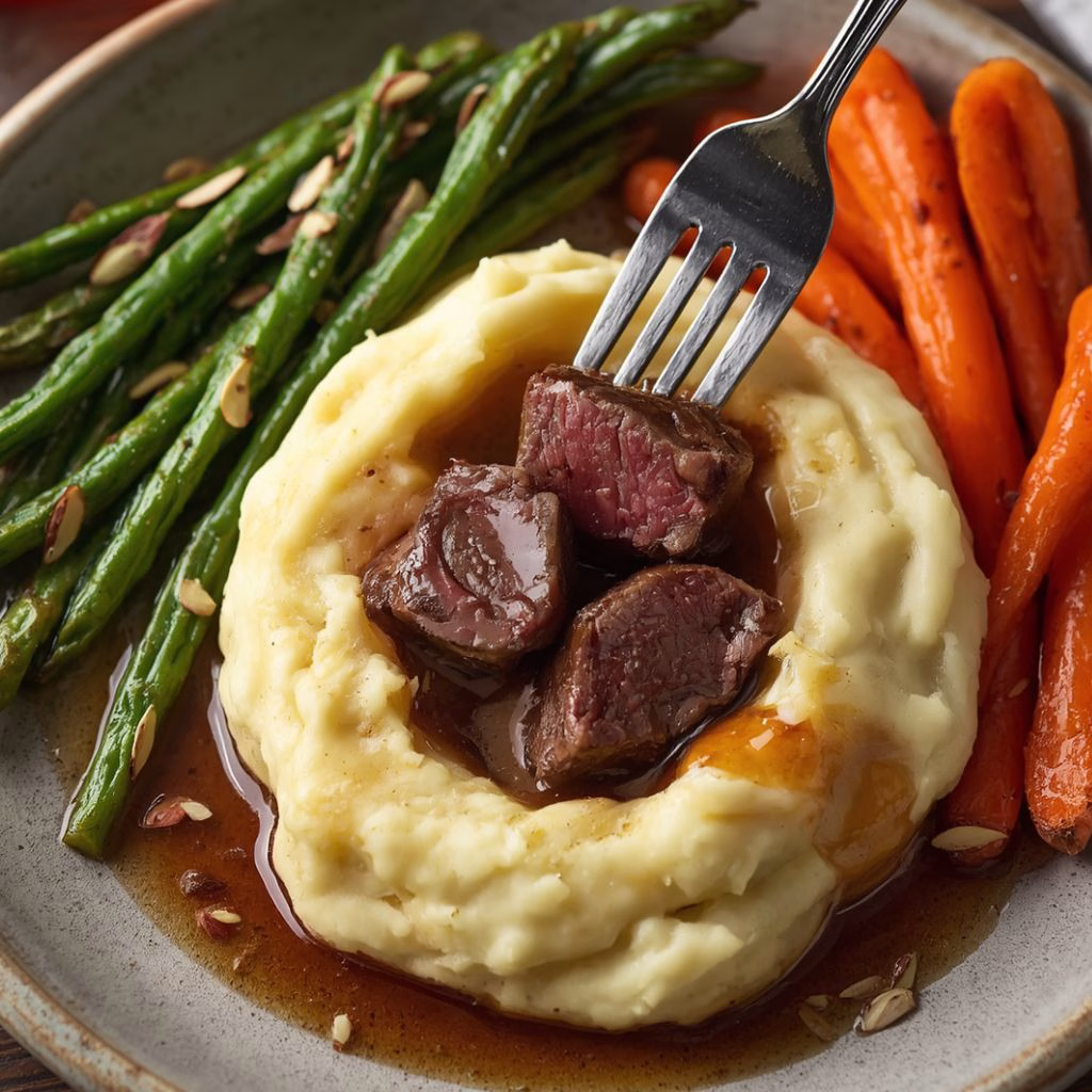 Gourmet Steak & Garlic Mashed Potatoes Recipe