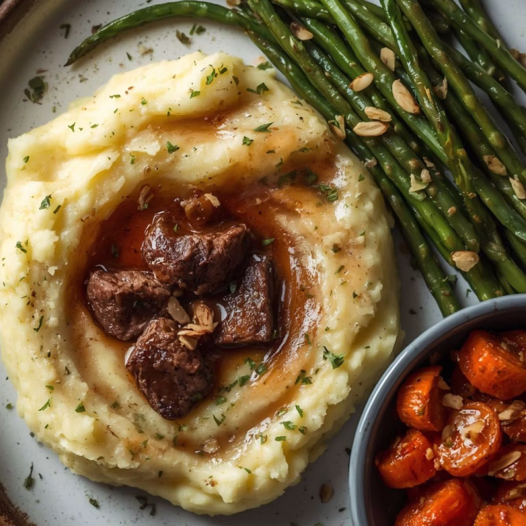 Gourmet Steak & Garlic Mashed Potatoes Recipe