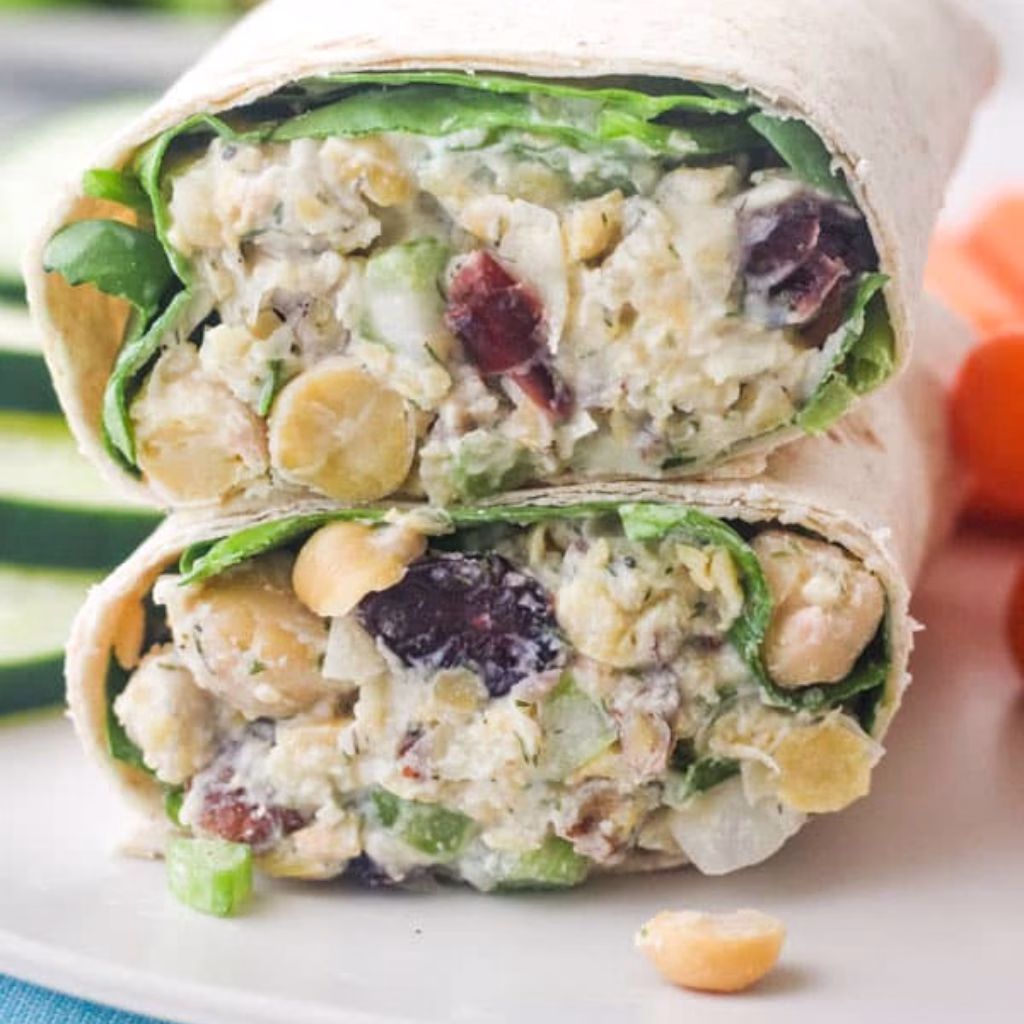 Greek Chickpea Salad Wraps