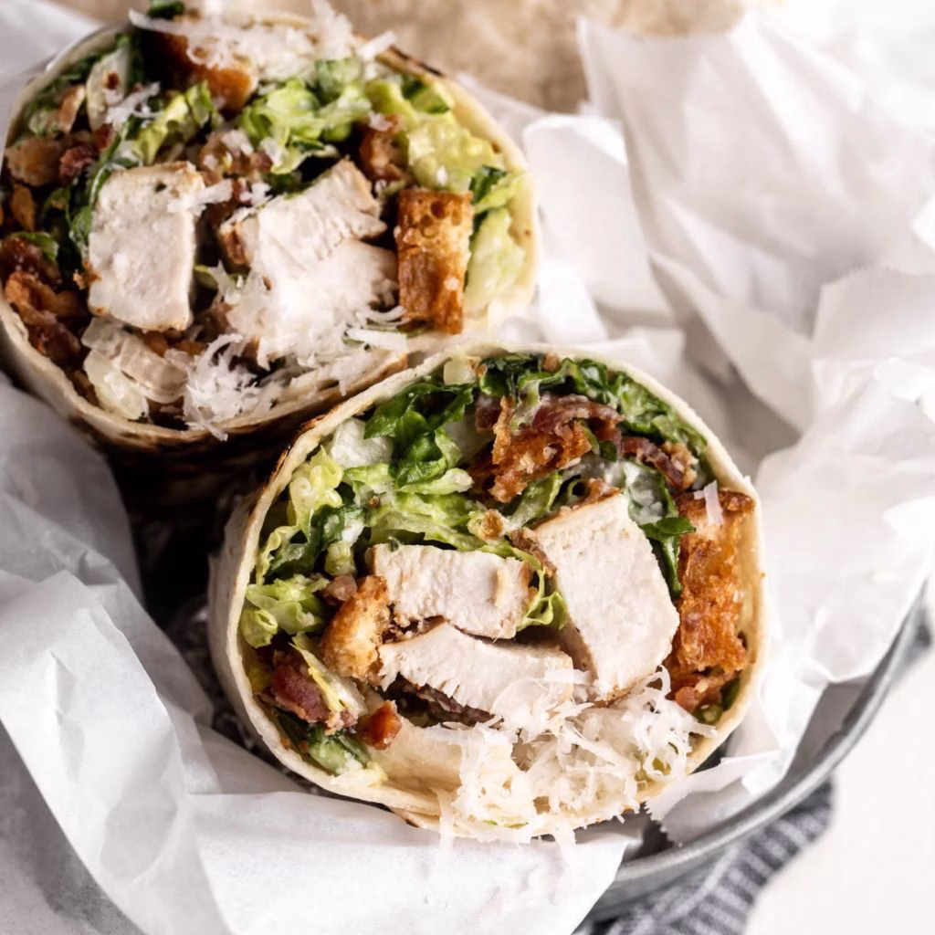 Grilled Chicken Caesar Picnic Wraps