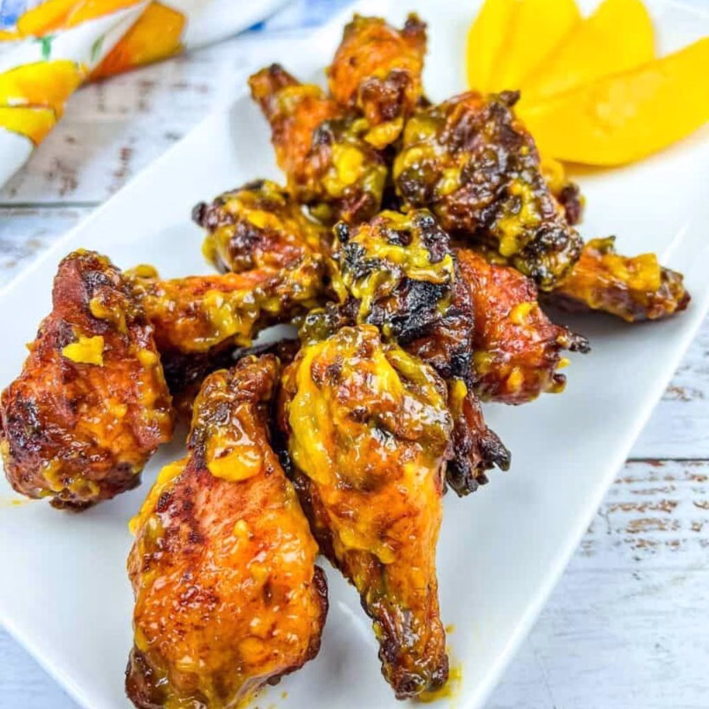 Grilled Mango-Chipotle Chicken Wings