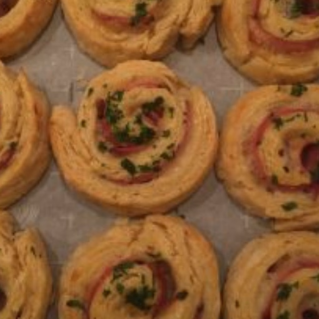 Ham, Brie, and Honey Mustard Scones