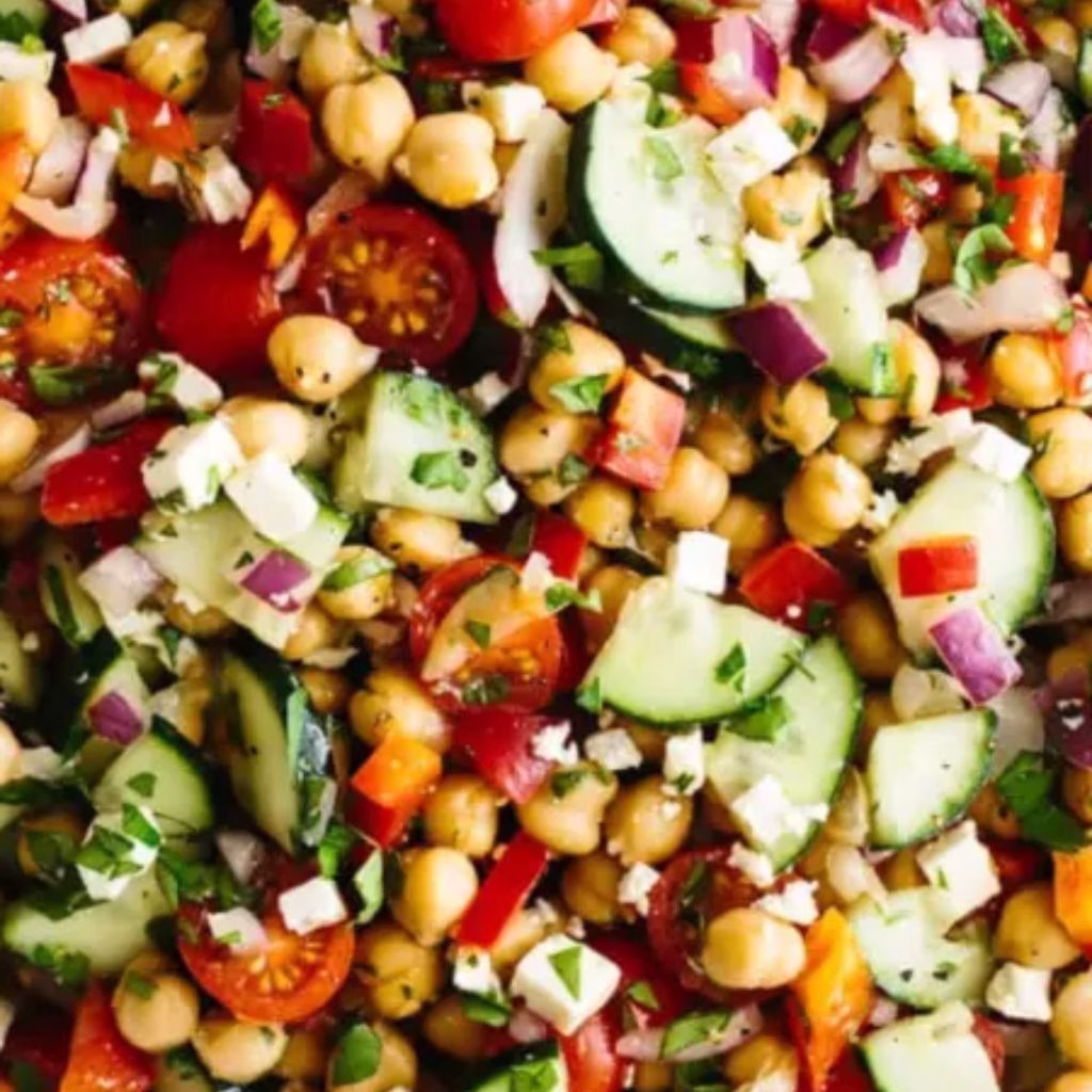 Heart-Healthy Mediterranean Chickpea Salad Recipe