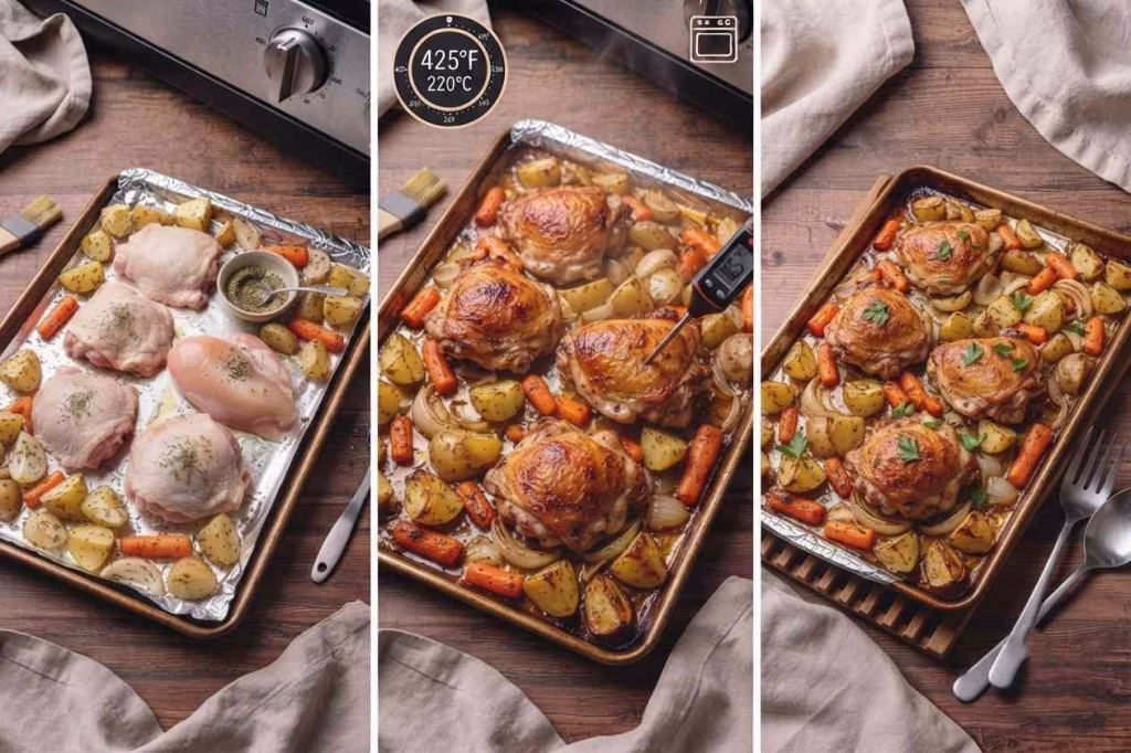 Herb-Glazed Roasted Chicken & Veggie Plate