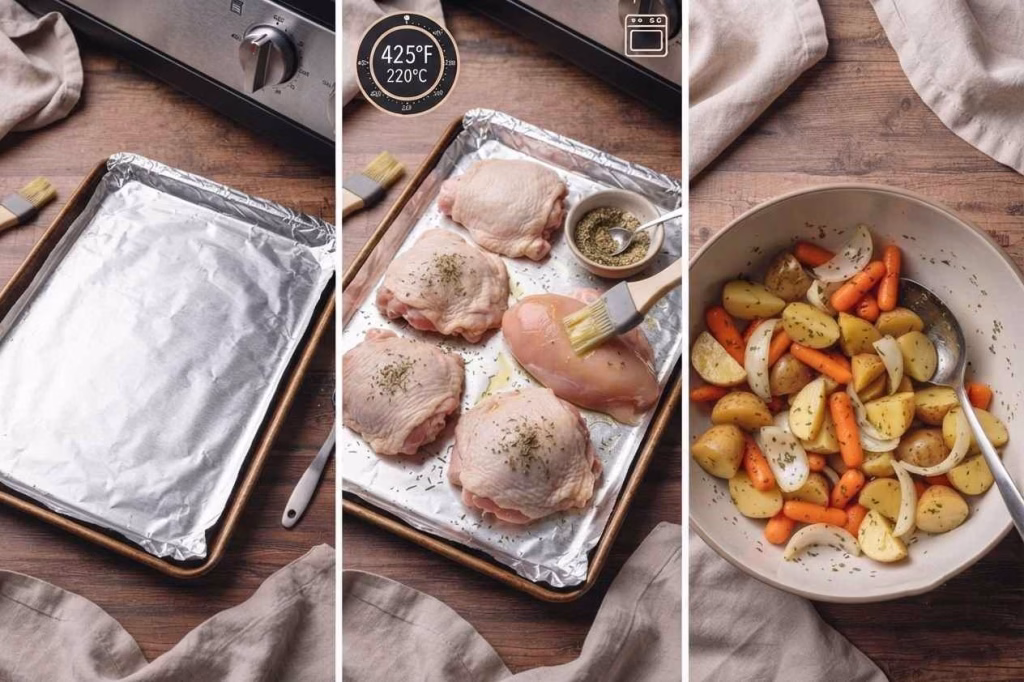 Herb-Glazed Roasted Chicken & Veggie Plate