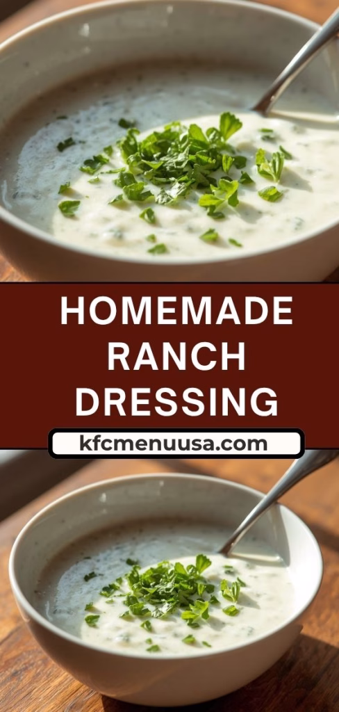 Homemade Ranch Dressing Recipe