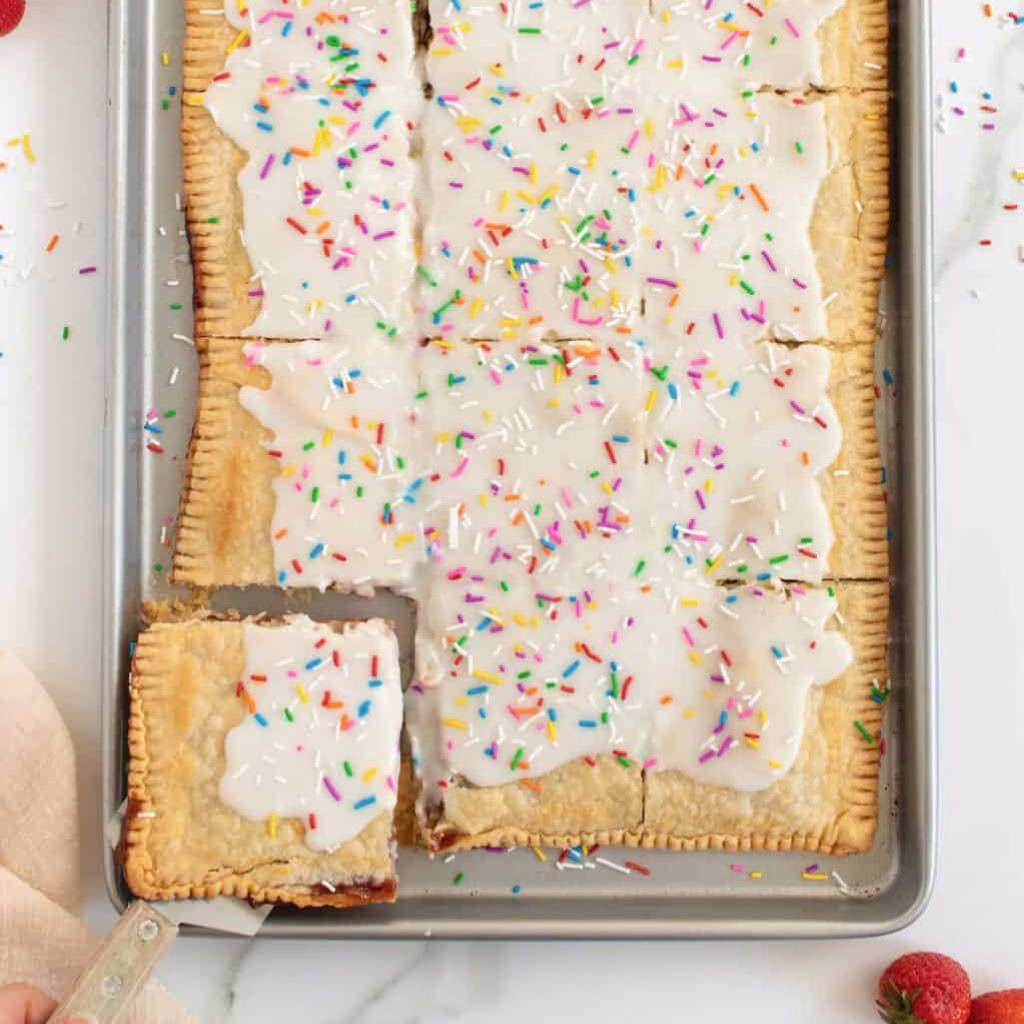 Homemade Strawberry Sheet Pan Pop Tart
