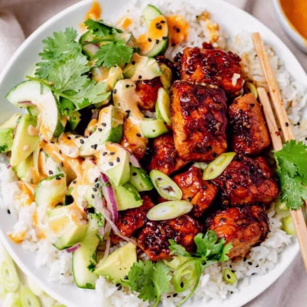 Honey Garlic Salmon Power Bowl