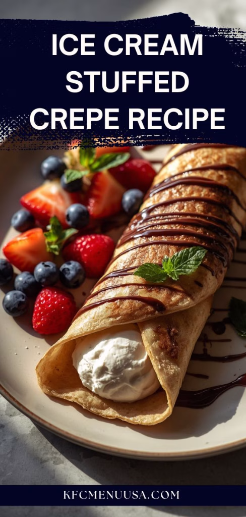 Ice Cream Stuffed Crepes Recipe