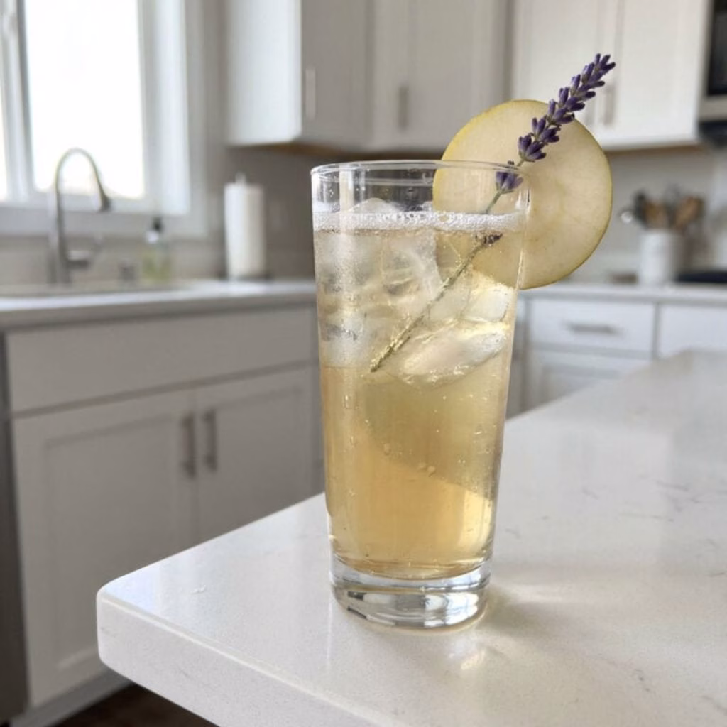 7. Lavender Pear Sparkling Mocktail