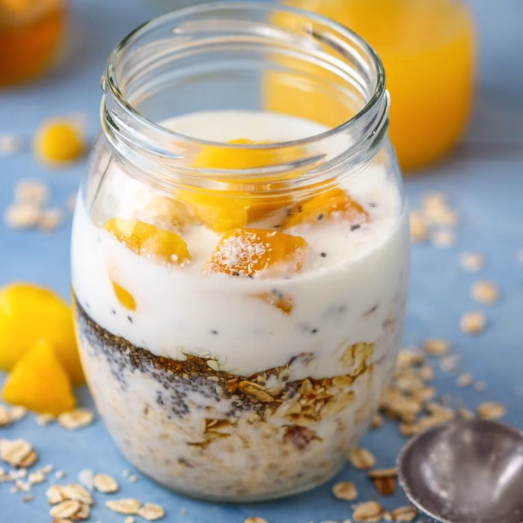 Mango Coconut Tropical Overnight Oats
