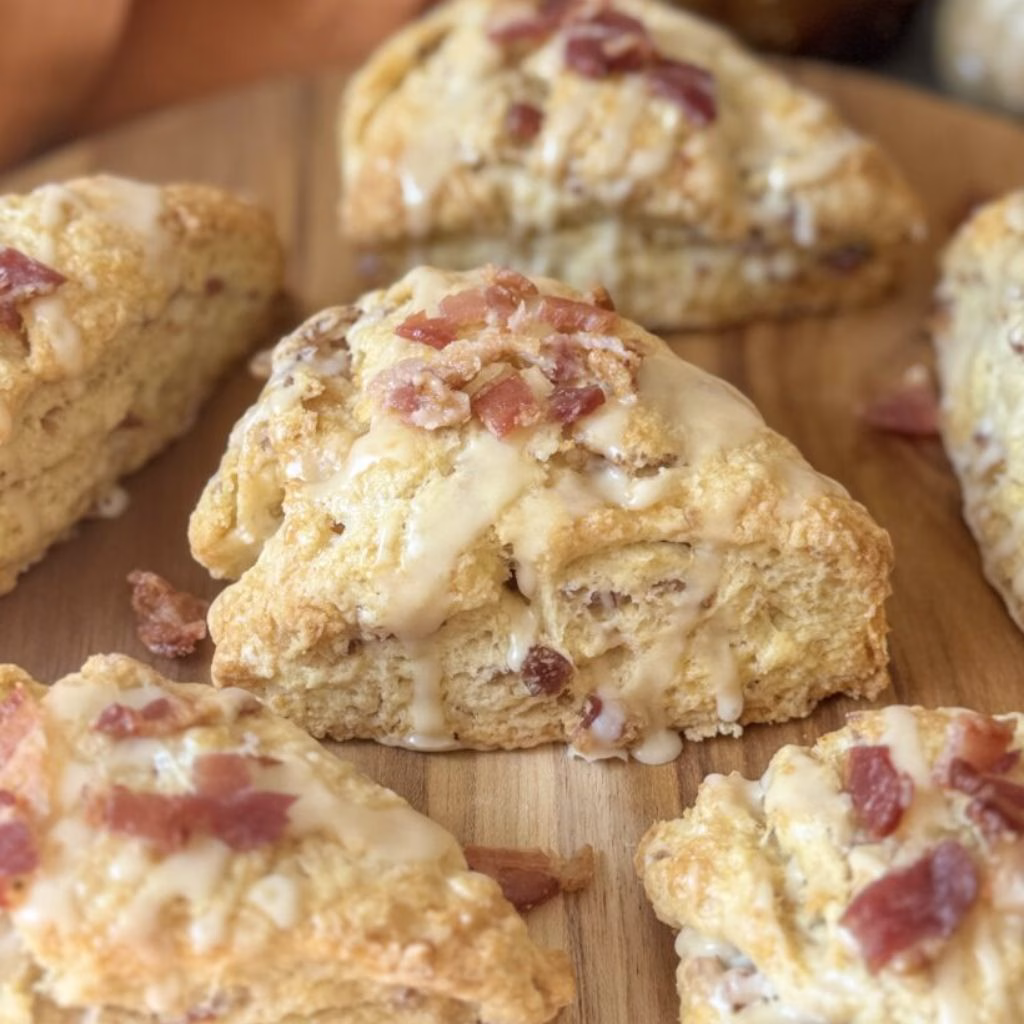Maple Bacon Sourdough Scones
