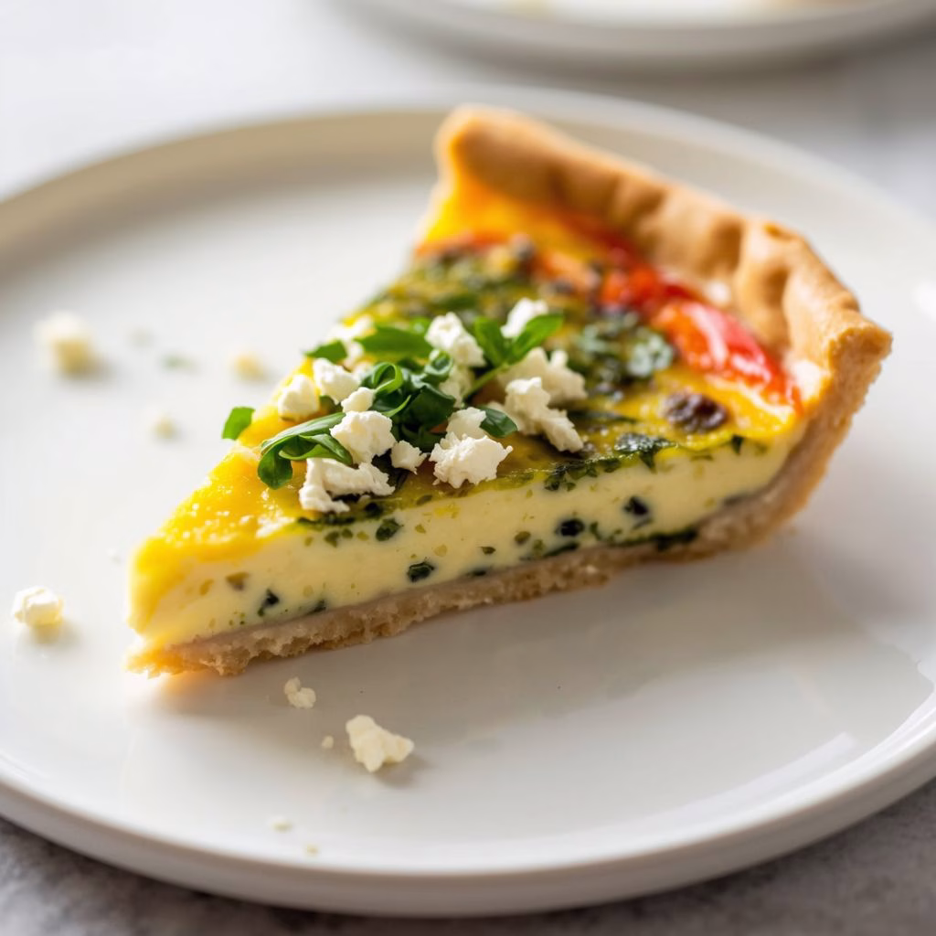 Mediterranean Spinach Feta Quiche Recipe