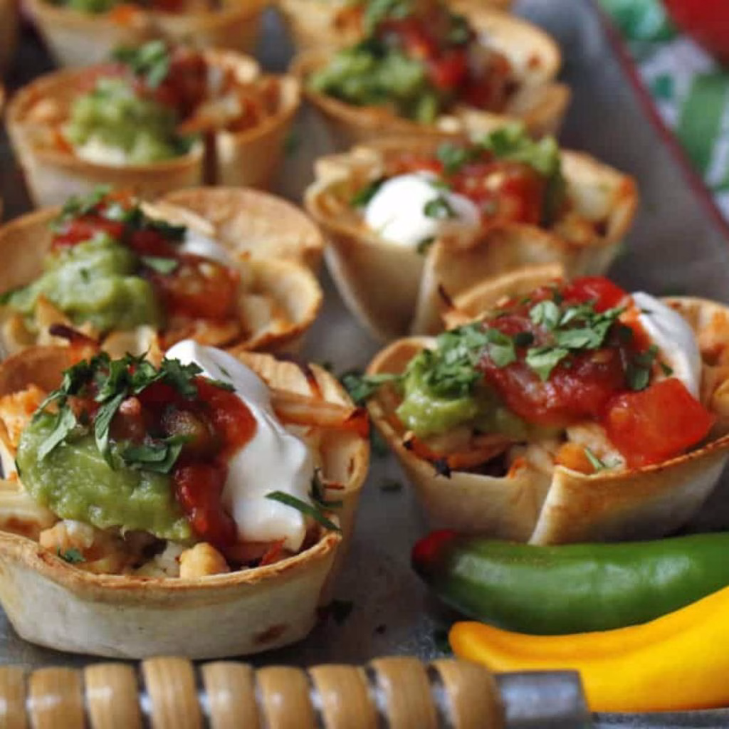 Mini Chicken Taco Cups