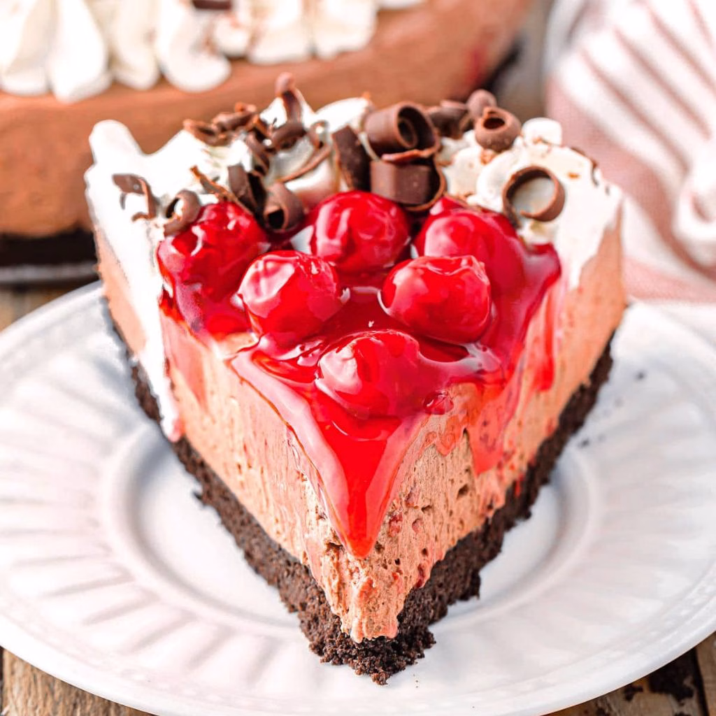 No Bake Black Forest Cheesecake