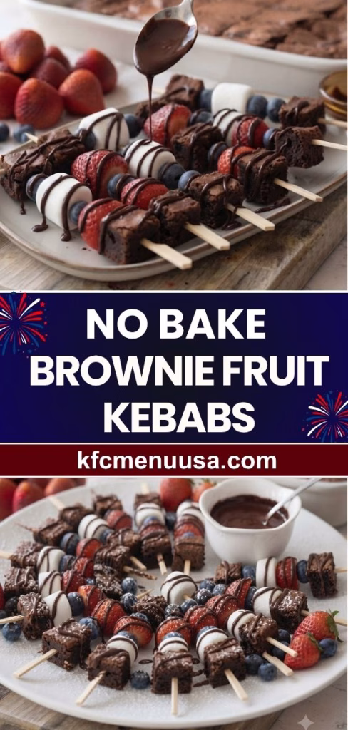 No-Bake Brownie Fruit Kebabs Recipe