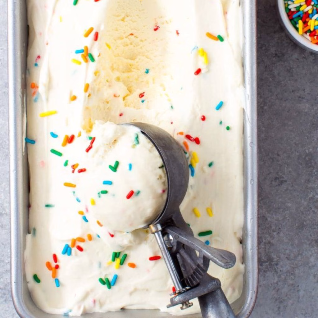 No-Churn Homemade Birthday Cake Ice Cream — Perfect for Summer Parties!