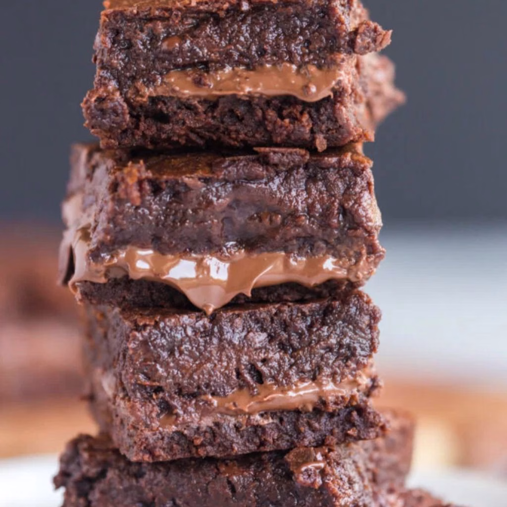 Nutella Stuffed Brownies