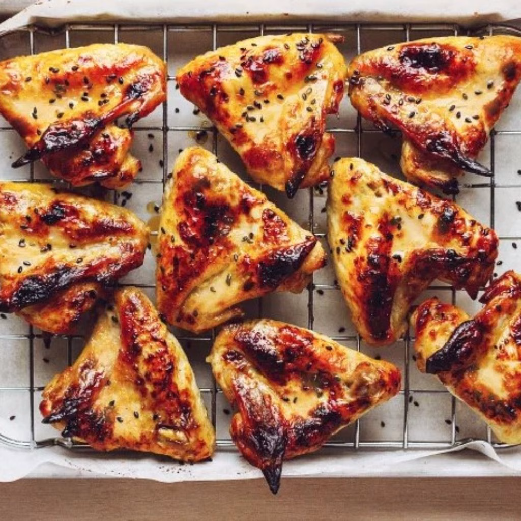 Orange-Miso Glazed Wings with Ginger
