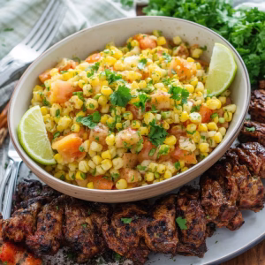Peach Avocado Corn Salad with Honey-Lime Dressing
