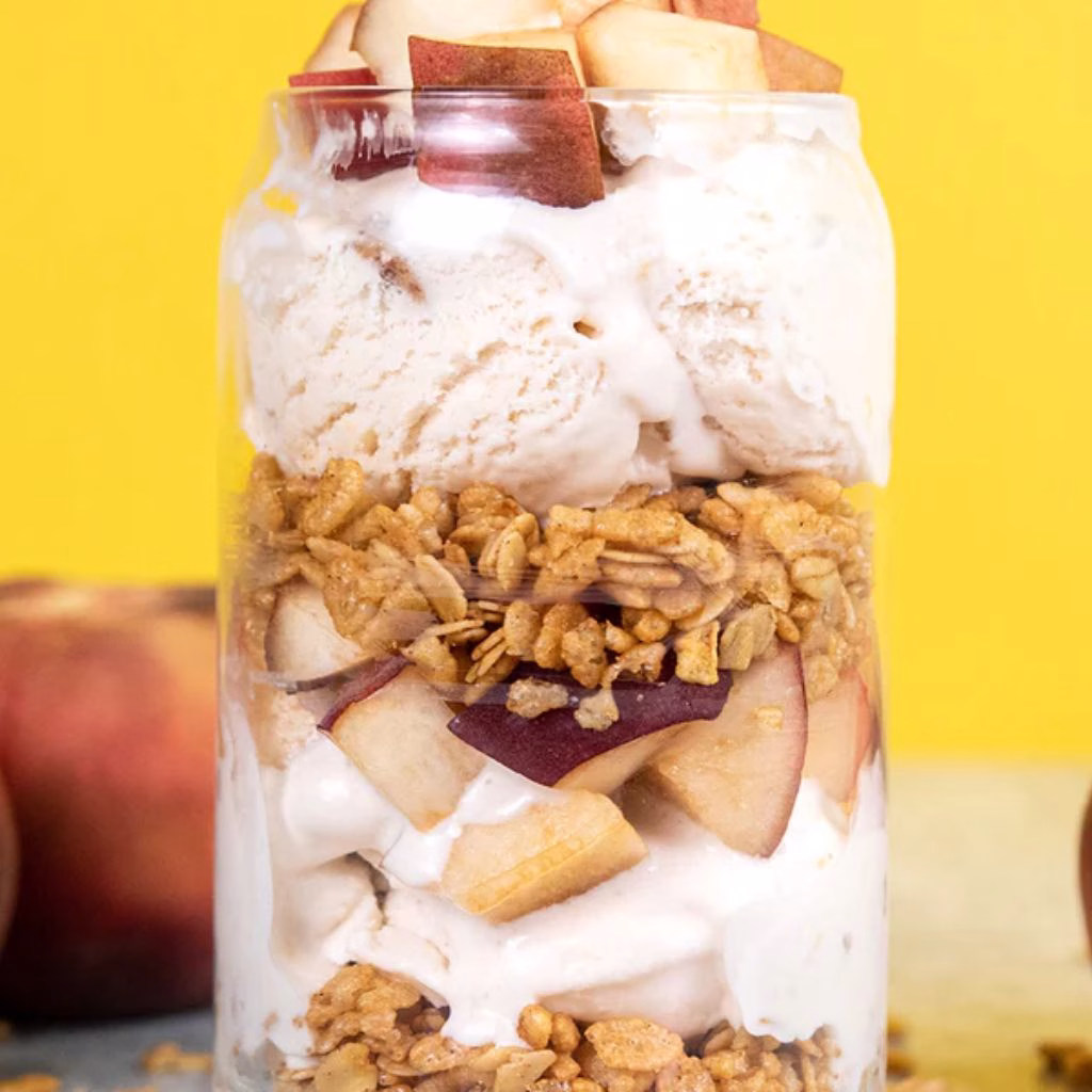 Peach Cobbler Ice Cream Parfait