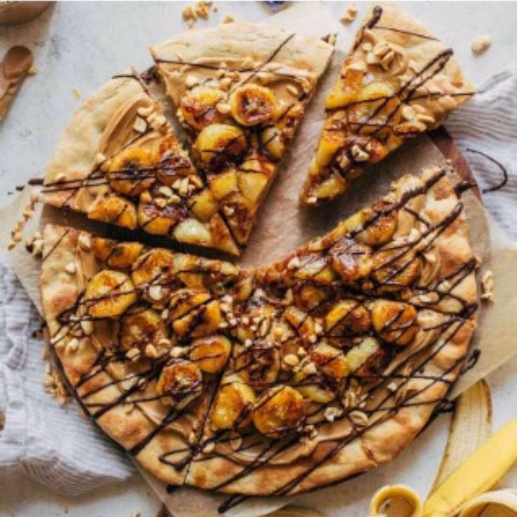Peanut Butter Banana Bliss Pizza