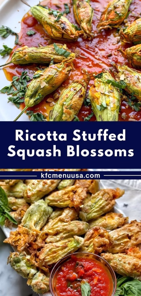 Ricotta Stuffed Squash Blossoms Recipe