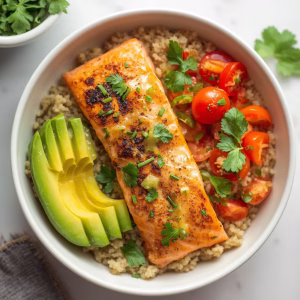 Salmon Avocado Grain Bowl Recipe