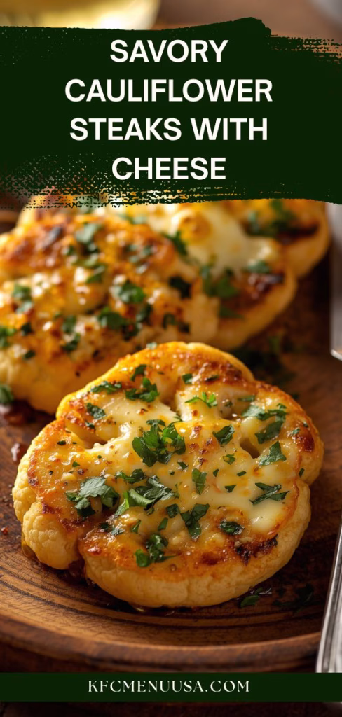 Savory Cauliflower Steaks with Cheese Recipe