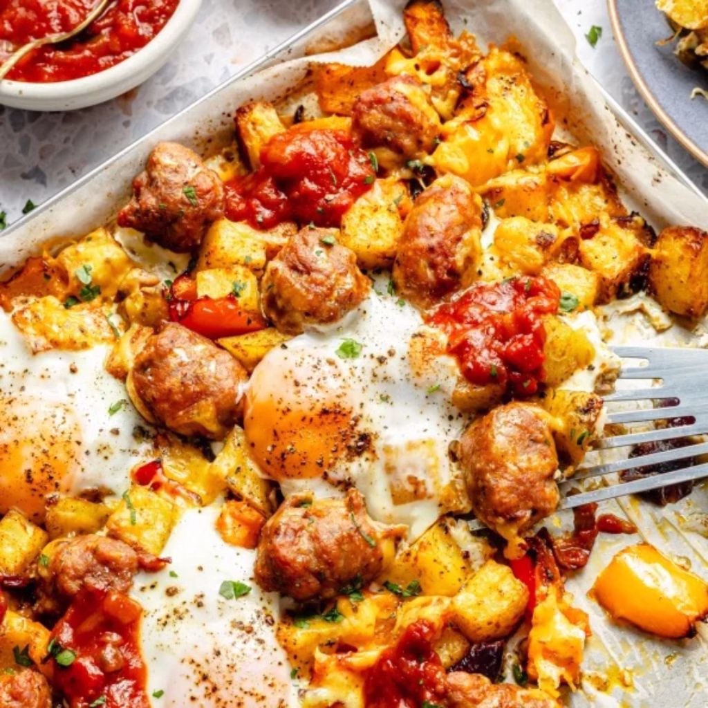 Sheet Pan Breakfast Hash and Eggs