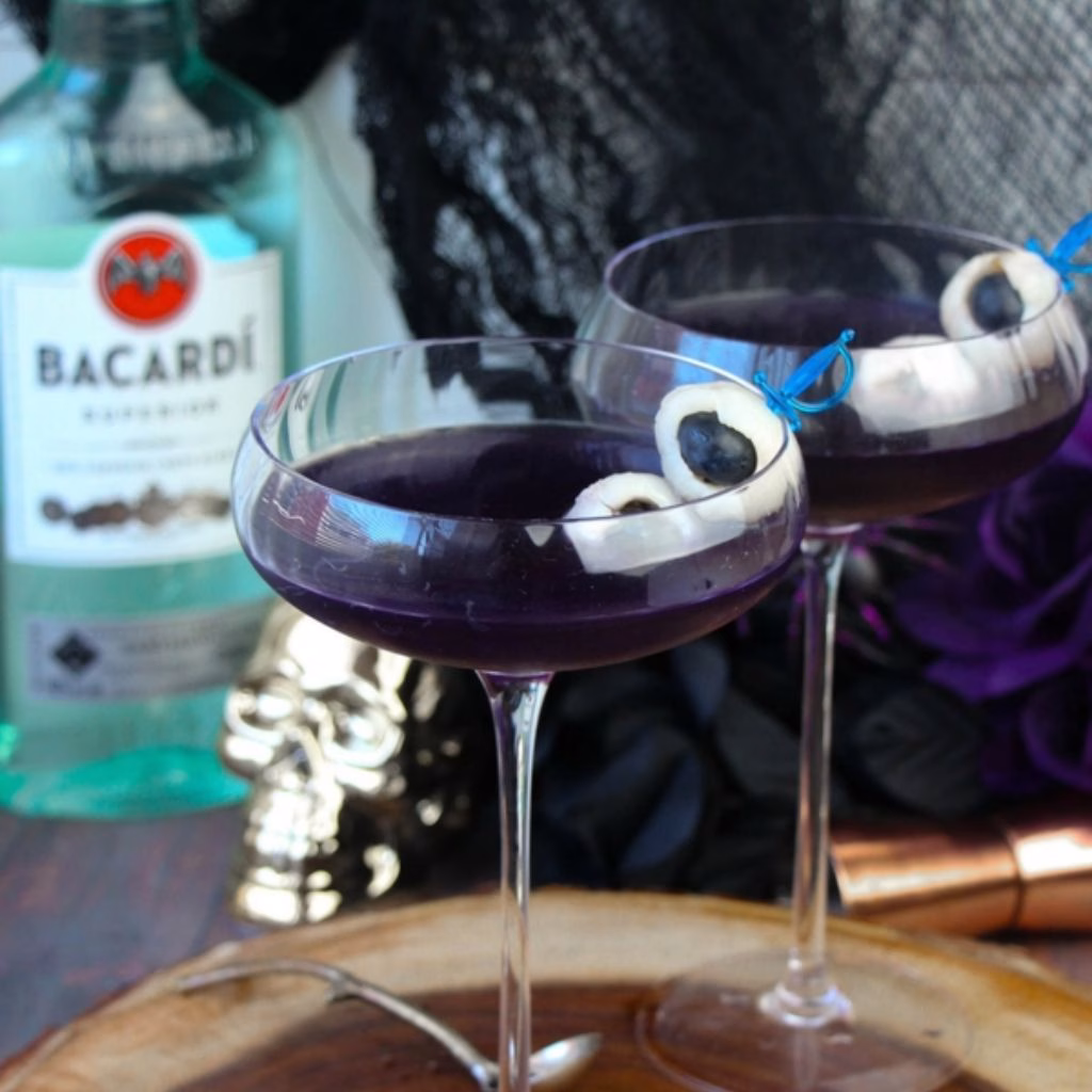 Shimmery Purple Bat Cocktail