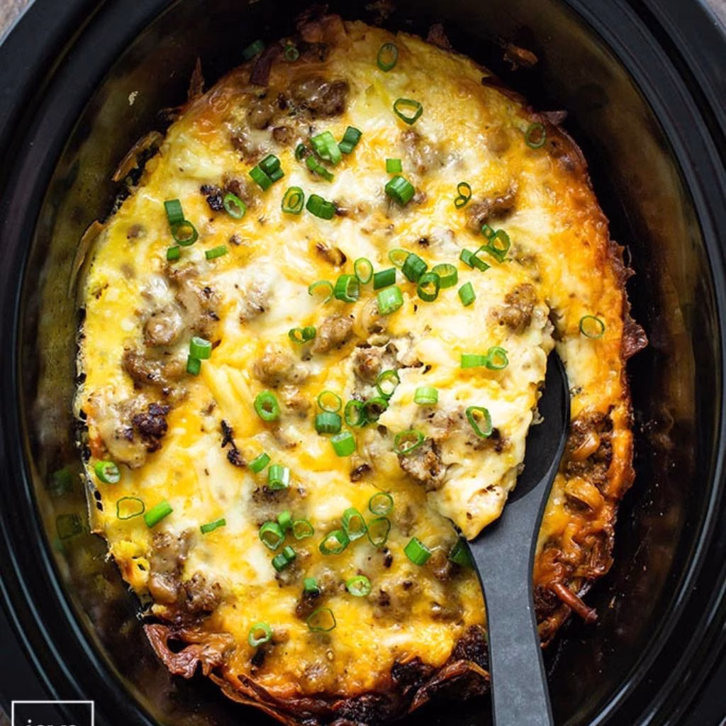 Slow Cooker Overnight Breakfast Casserole