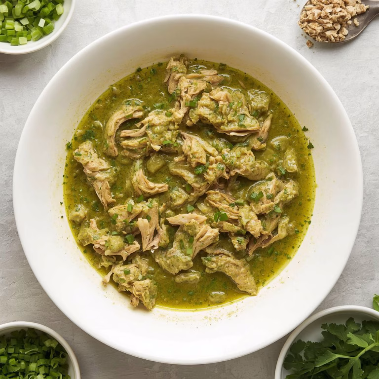 Slow Cooker Salsa Verde Chicken Recipe
