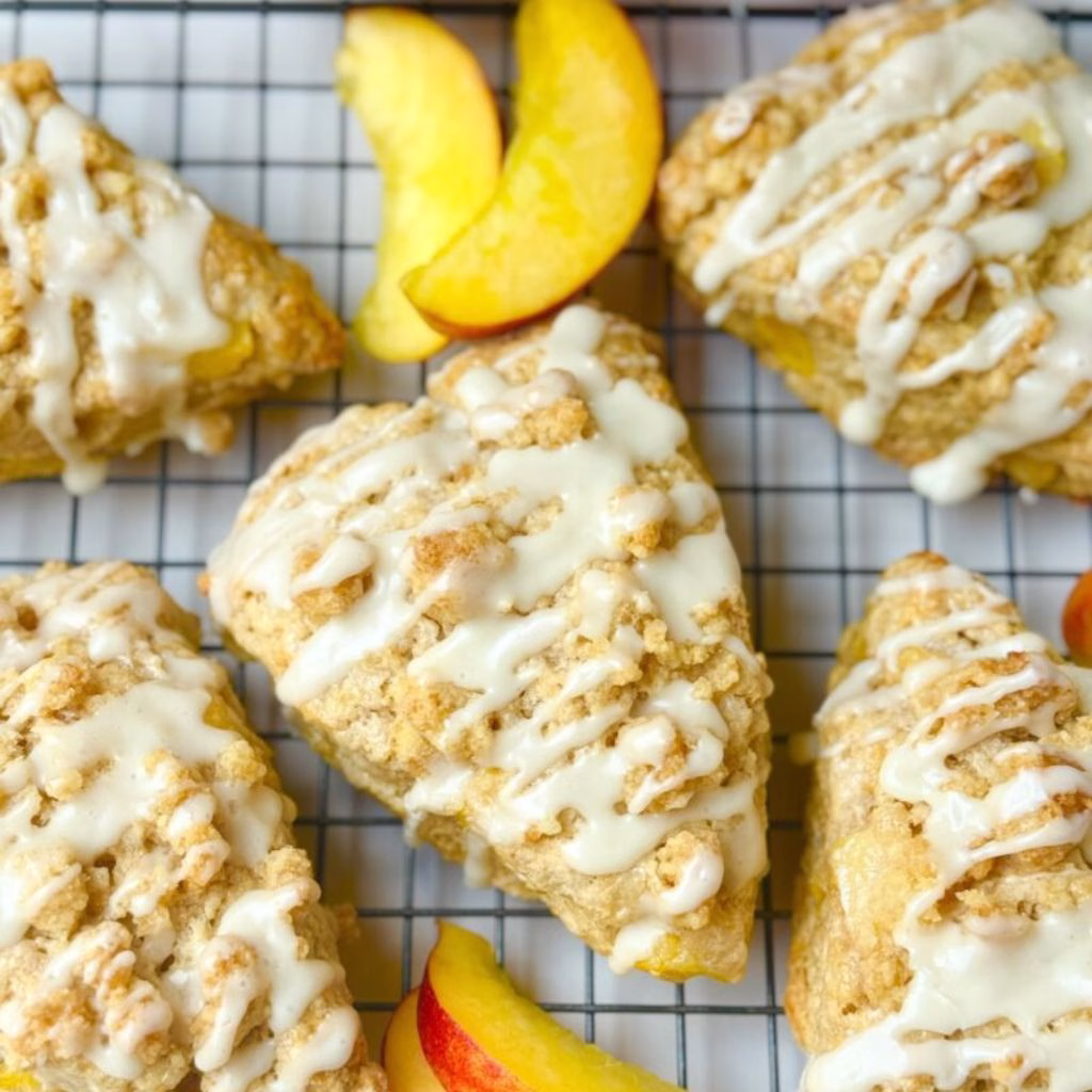 Sourdough Peach Scones