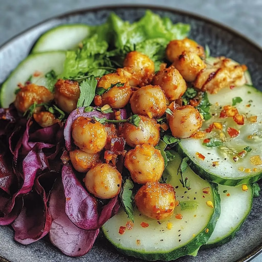 Spicy Greek Chickpea Salad