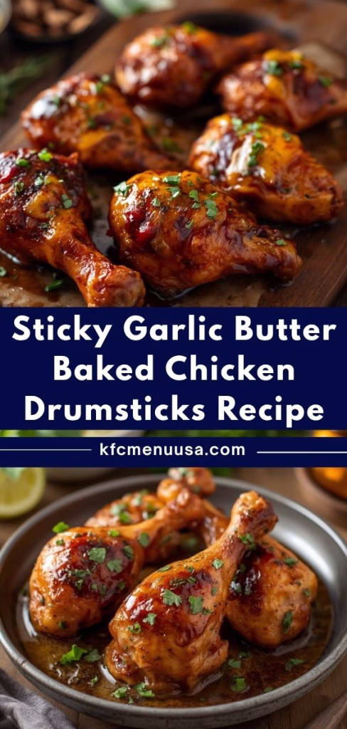 Sticky Garlic Butter Baked Chicken Drumsticks Recipe