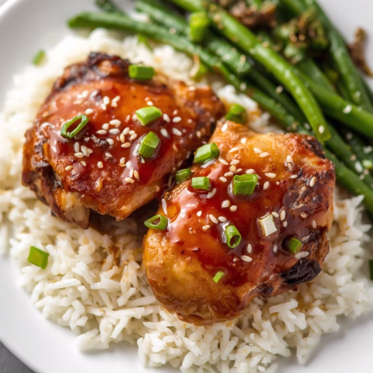 Sticky Honey Garlic Baked Chicken