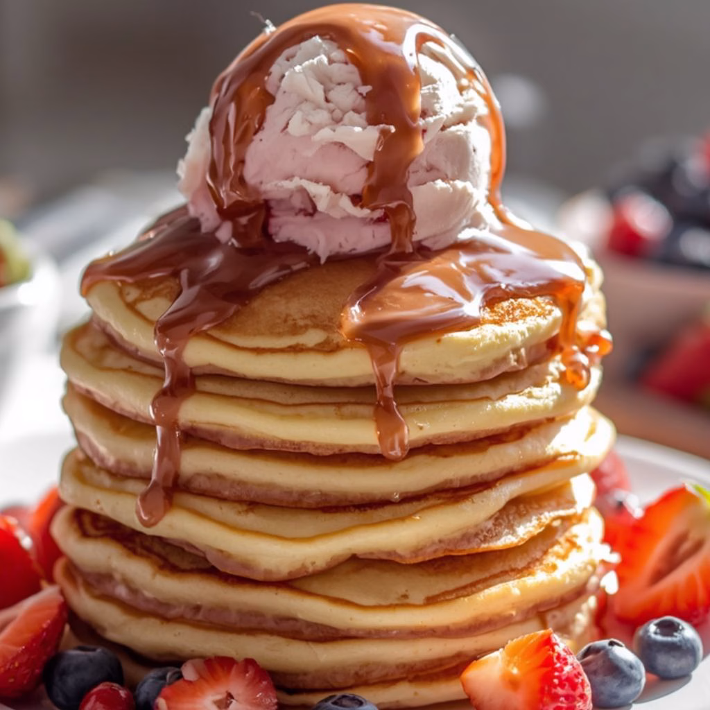 Strawberry Ice Cream Pancakes Recipe