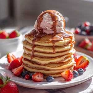 Strawberry Ice Cream Pancakes Recipe