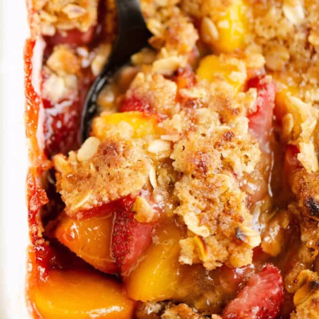 Strawberry and Peach Crisp