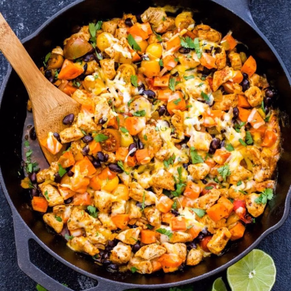 Sweet Potato and Black Bean Chicken Skillet