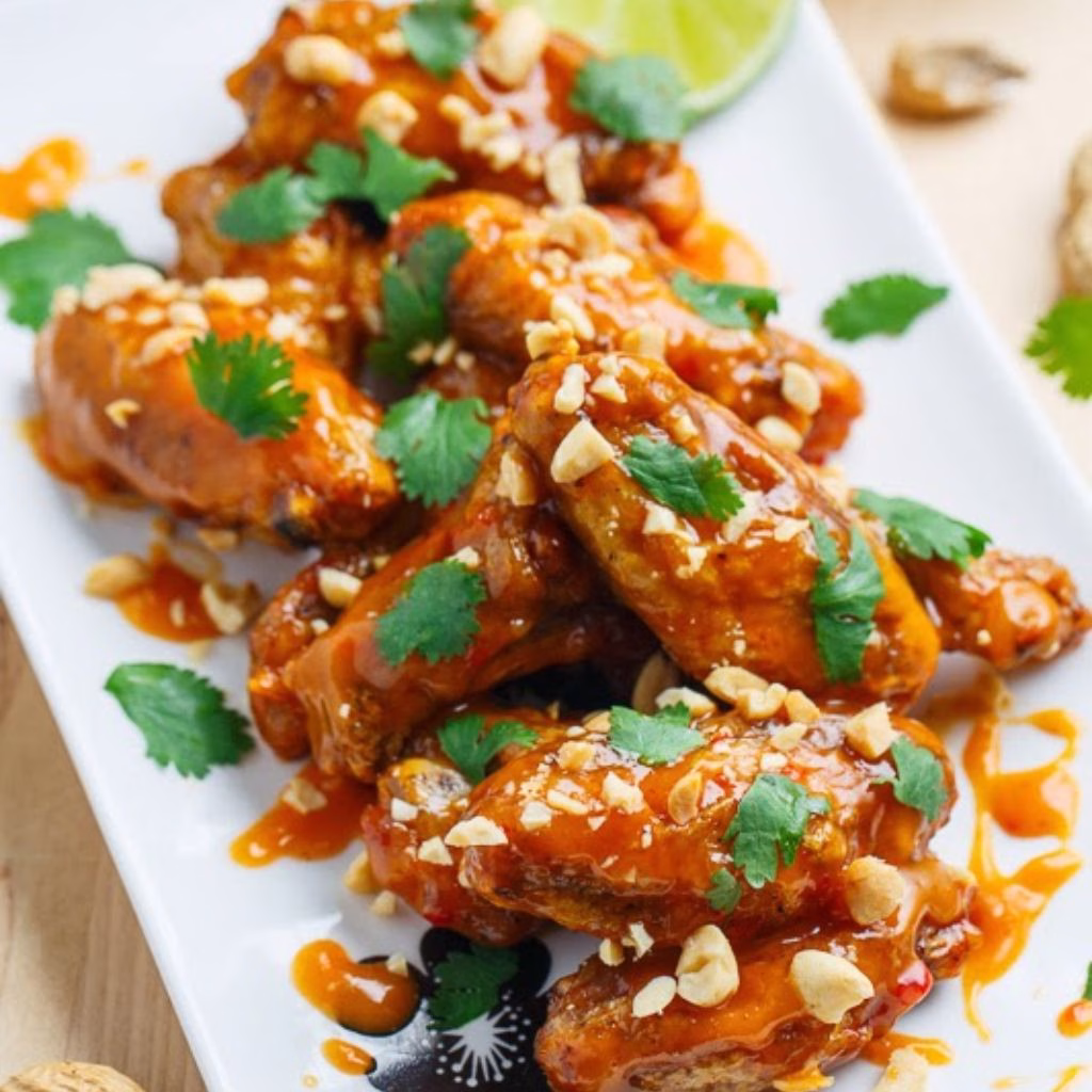 Thai Sweet Chili Lime Wings with Peanuts