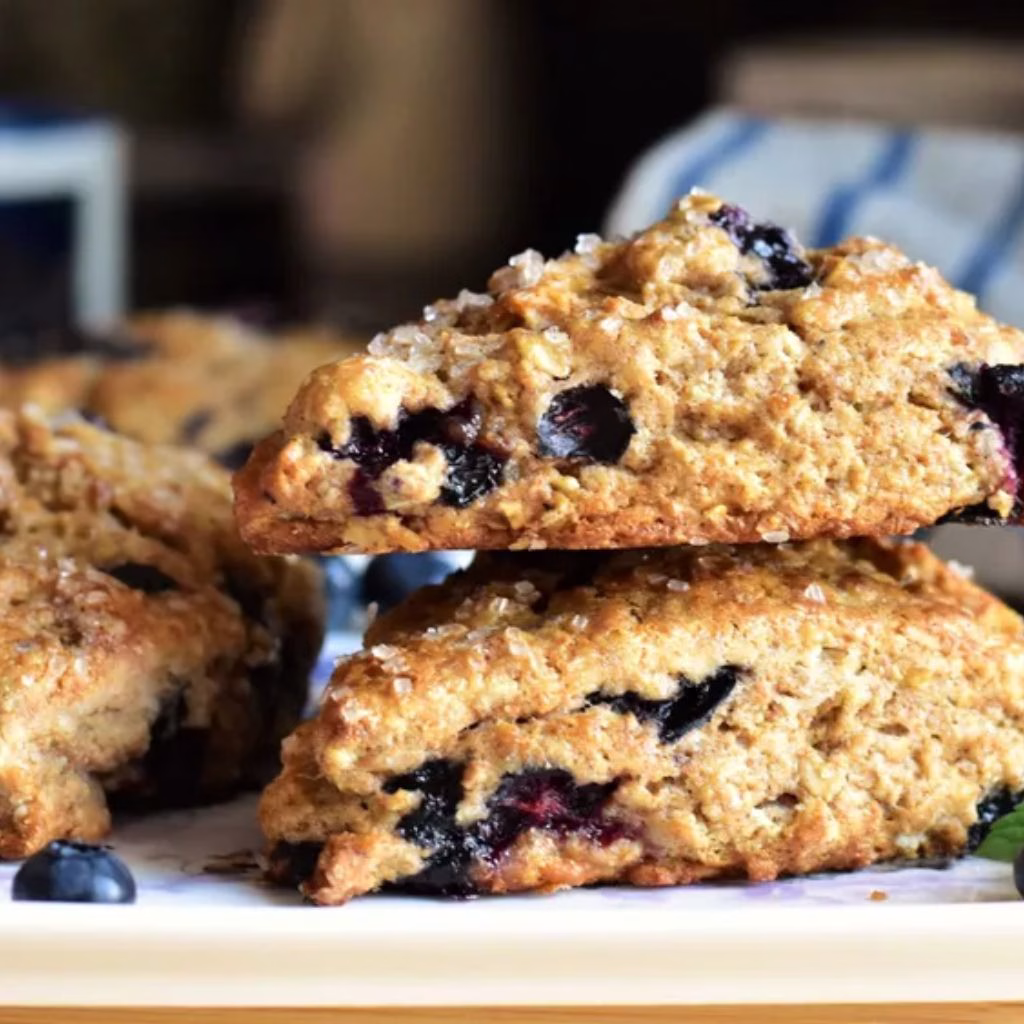 Whole Wheat Blueberry Oat Scones