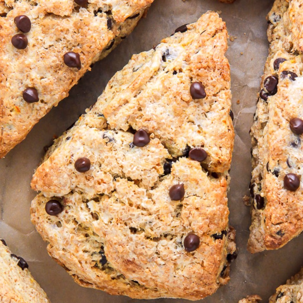 Whole Wheat Chocolate Chip Scones