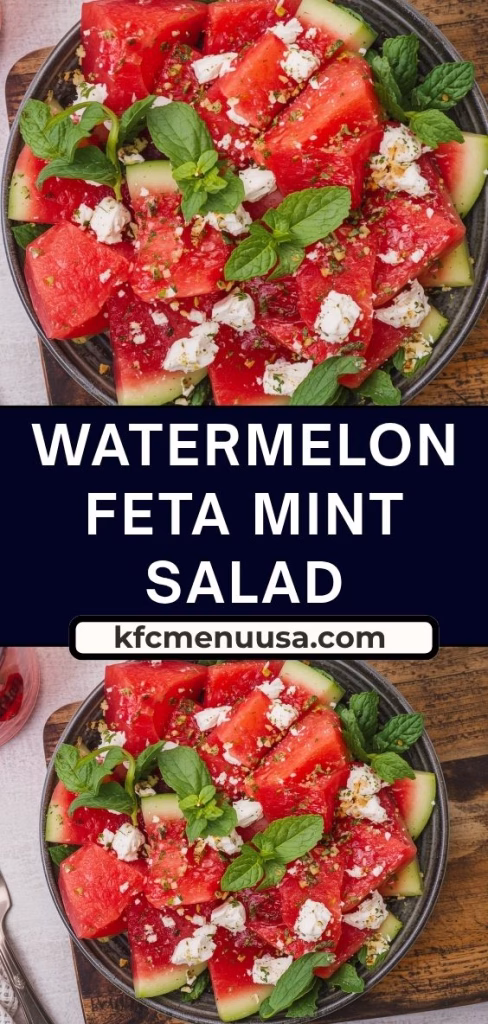 Watermelon Feta Mint Salad Recipe