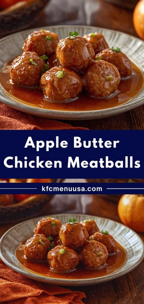 Slow Cooker Apple Butter Chicken Meatballs